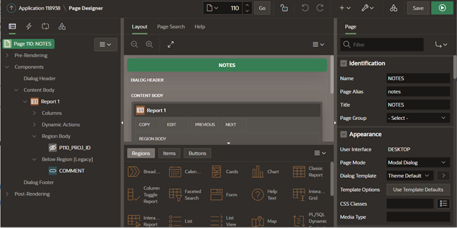 APEX Classic Reports and Comment Template