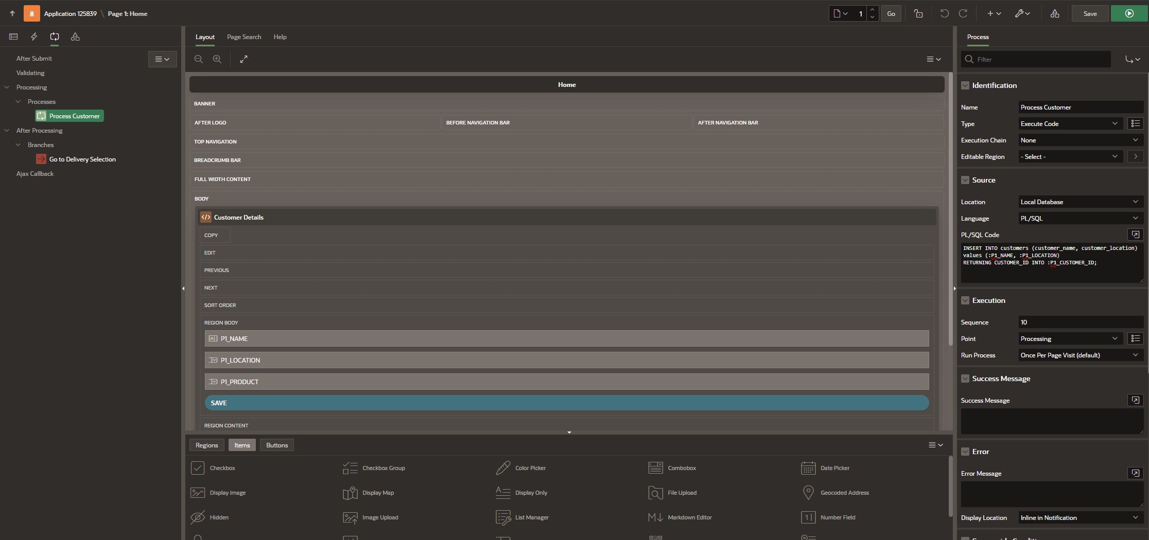 App Page 1 Processing