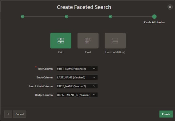 Oracle AAPEX Faceted Search