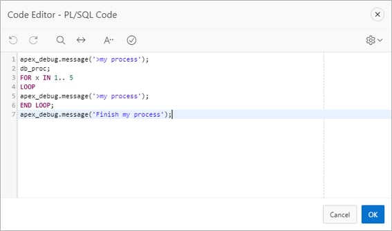 Code Editor - PL SQL Code