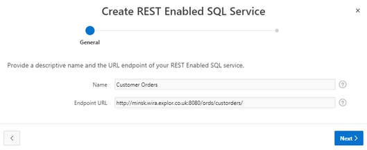 Create REST Enabled SQL Service