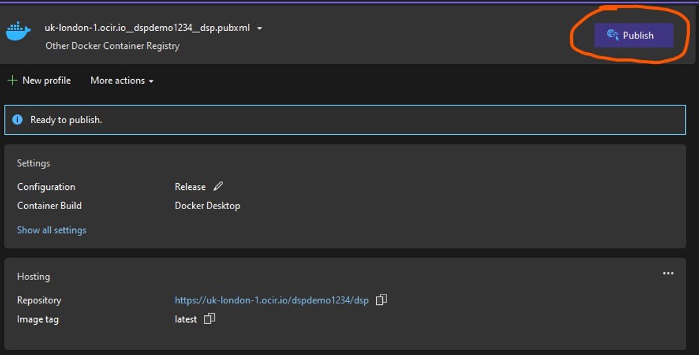 Deploying a .NET core app on OCI