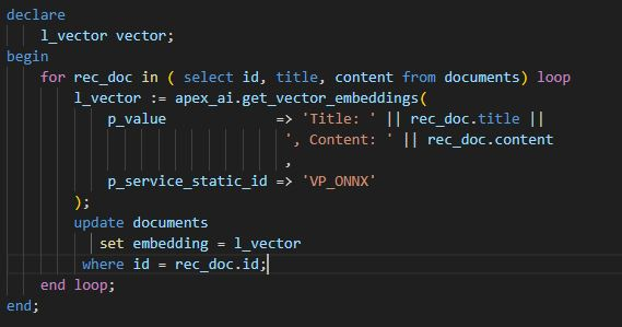 Enhance User Experience with AI Vector Search in APEX