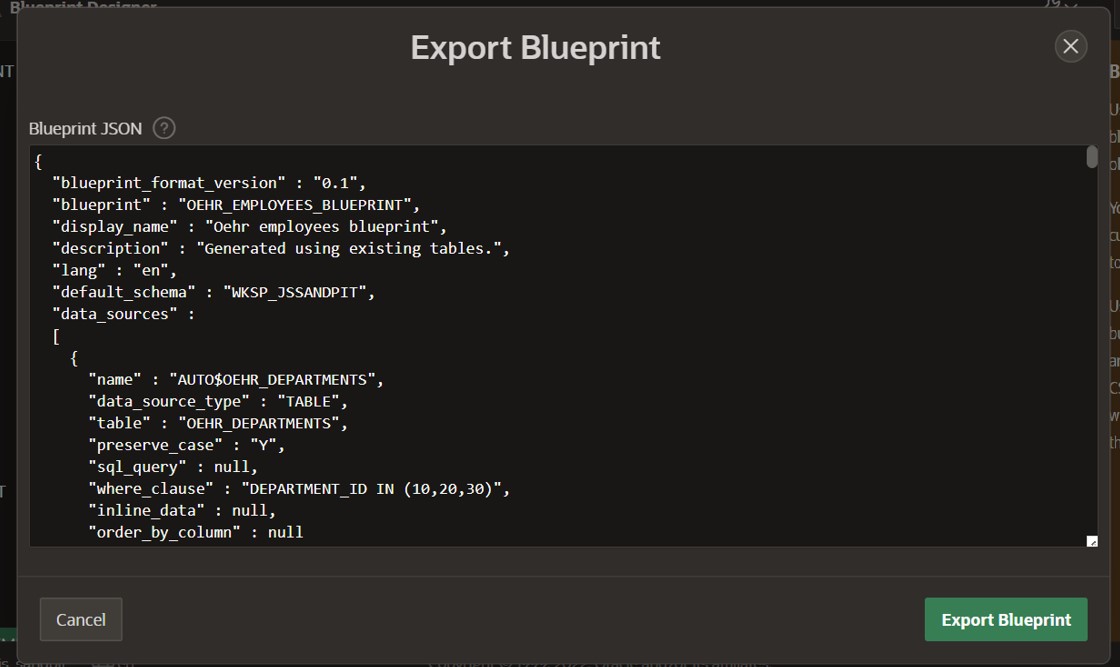 Export Blueprint
