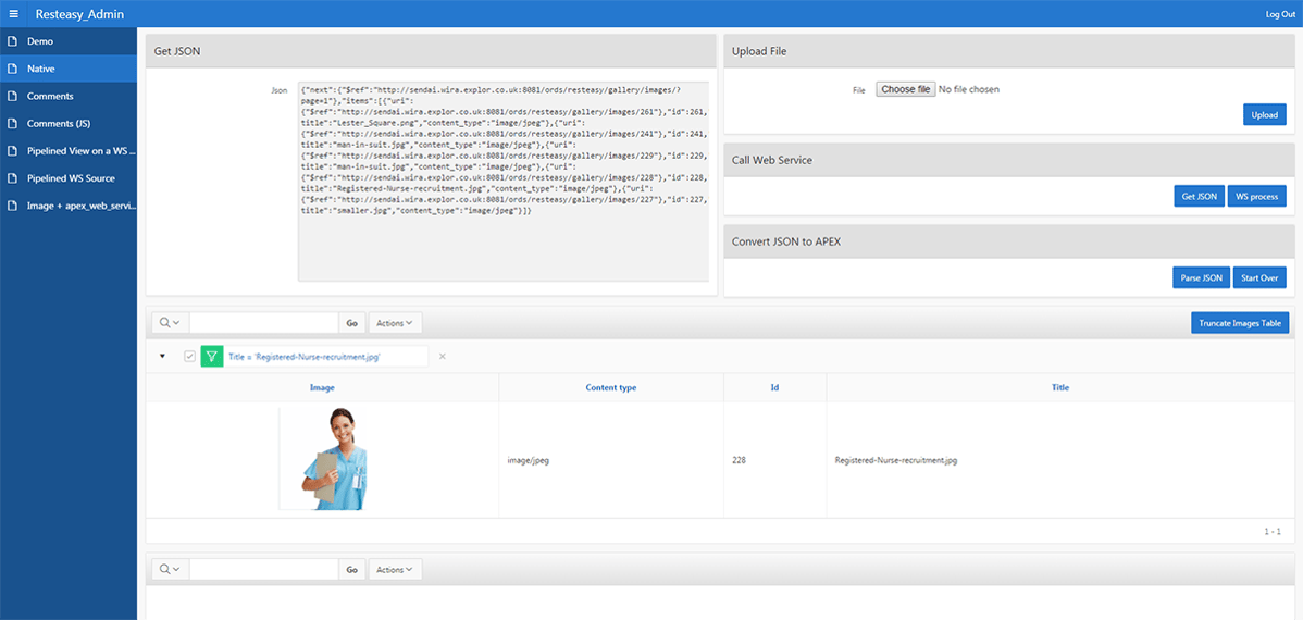 REST Web Services using ORDS & APEX