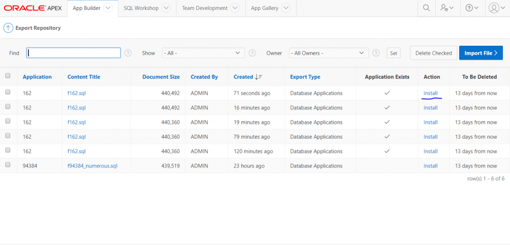 Application Archive for Presentations