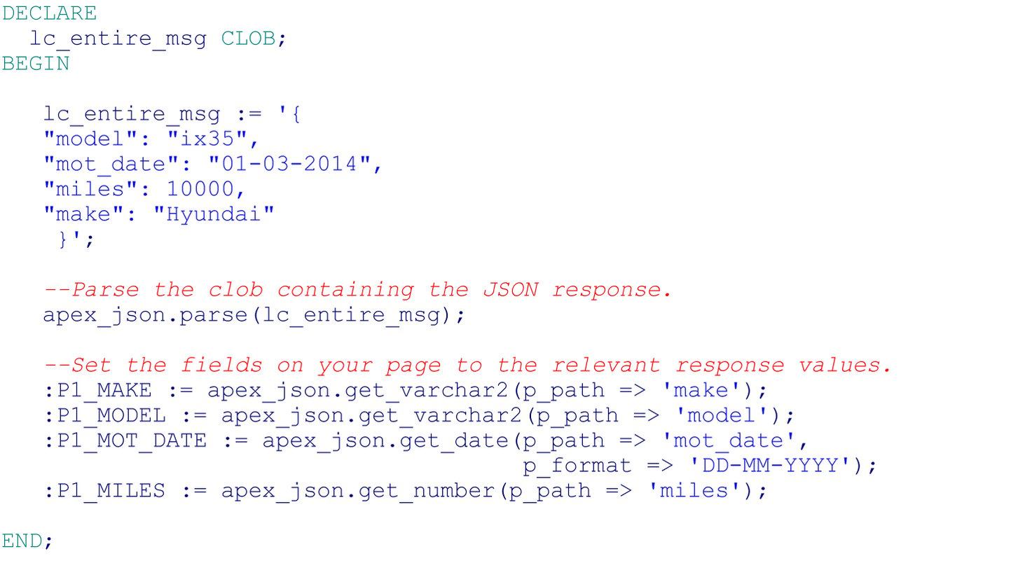 Parsing JSON in APEX 5.0