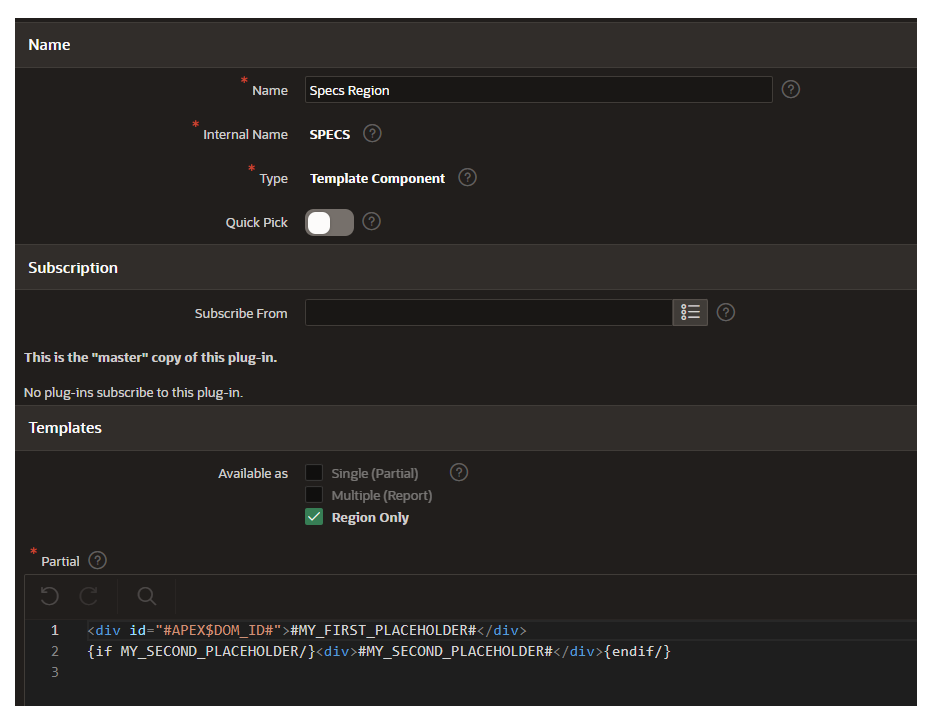 Improvements to Template Components in APEX 24.1