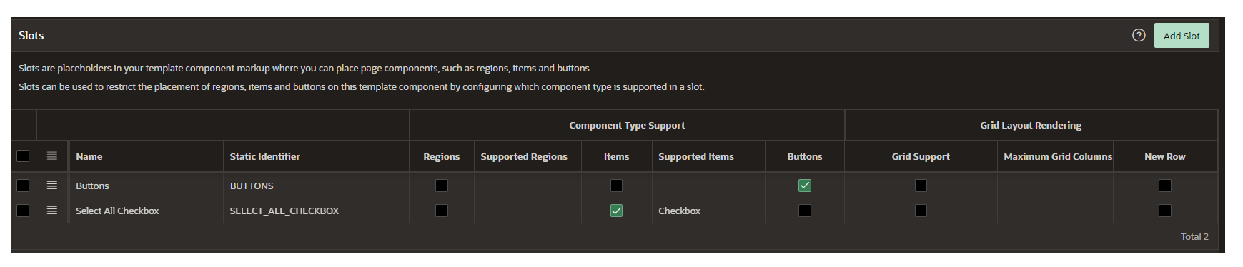 Improvements to Template Components in APEX 24.1