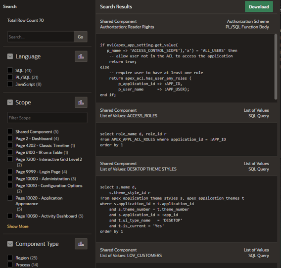 Oracle APEX 20.2 Embedded Code