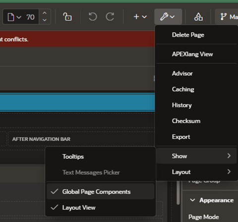 Oracle APEX 26.1 App Platform Changes