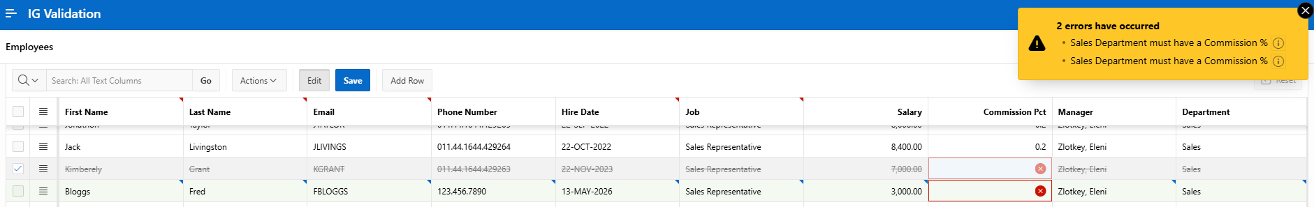 Oracle APEX Interactive Grid Validations