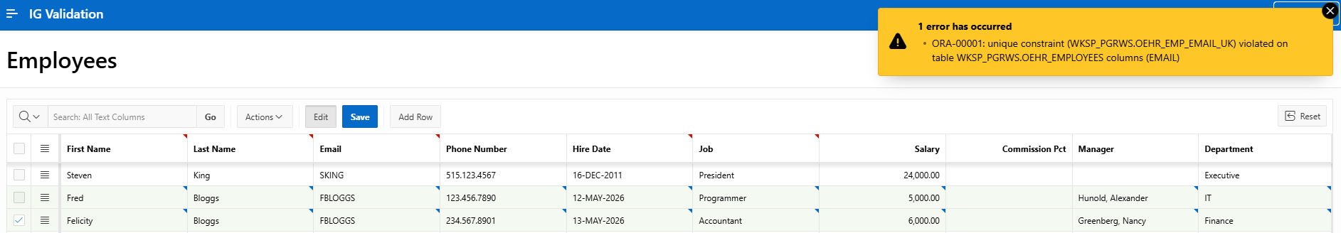 Oracle APEX Interactive Grid Validations