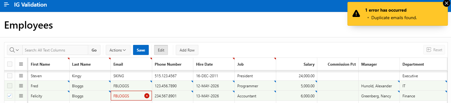 Oracle APEX Interactive Grid Validations