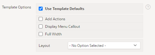 Oracle APEX Mega Menu Template Option