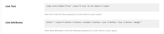 Oracle APEX link text attributes