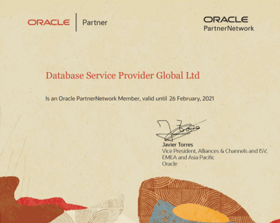 DSP Modernised Oracle Partner Certification