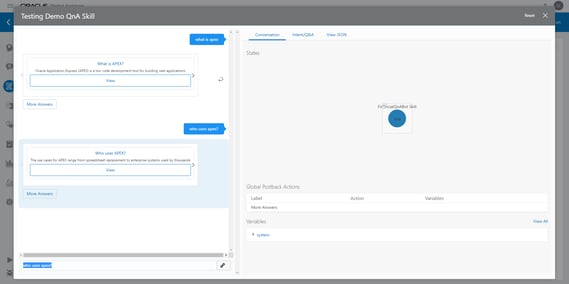 Testing demo Q&A skill