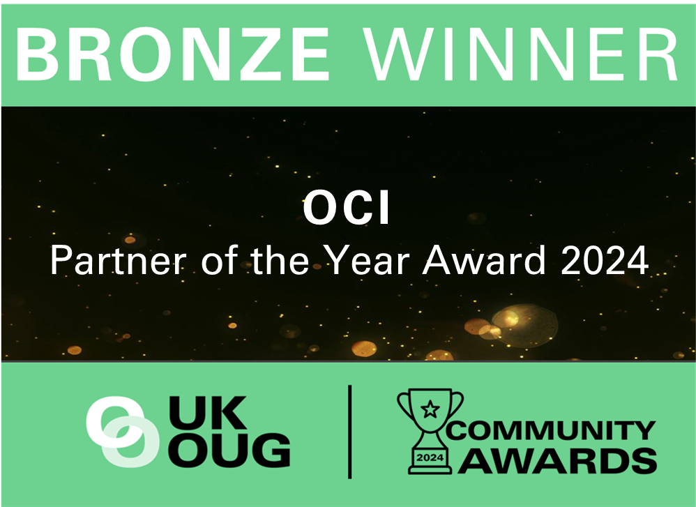 UKOUG Bronze Winner OCI Award 24